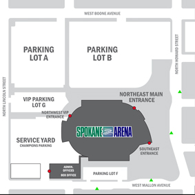 Arena Map - Spokane Chiefs